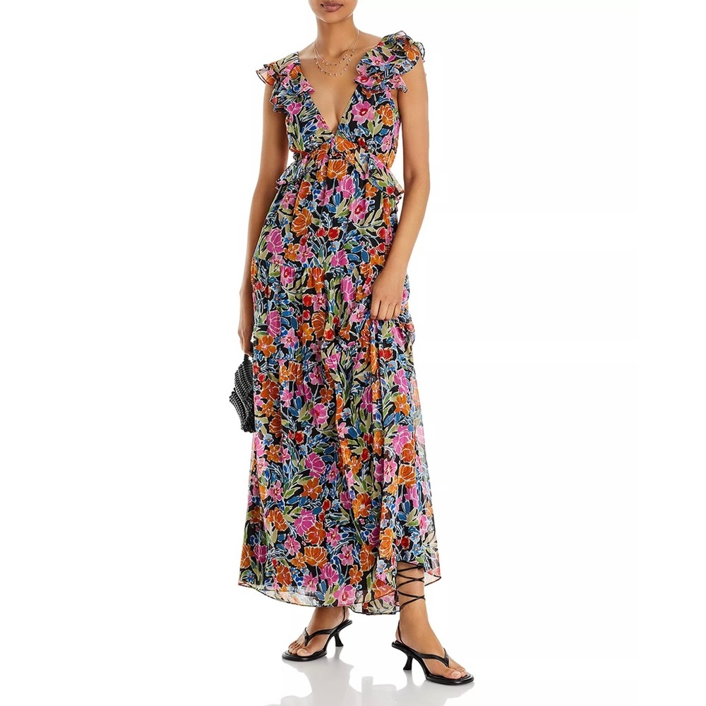 AQUA Floral Maxi Dress